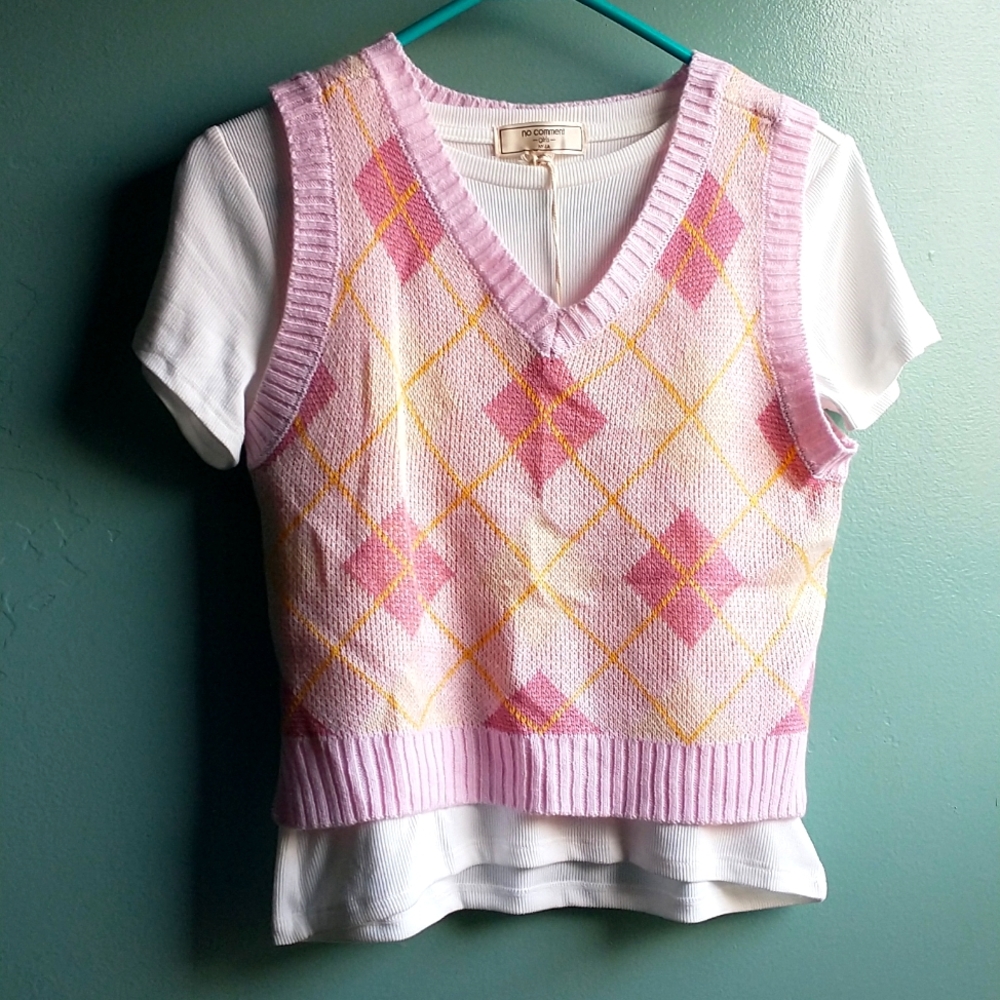 No Comment xl pink white